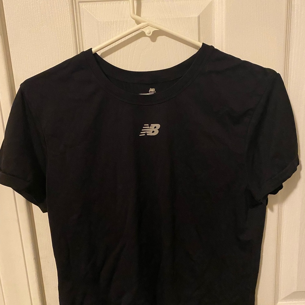 New Balance Black T‑Shirt with White Logo